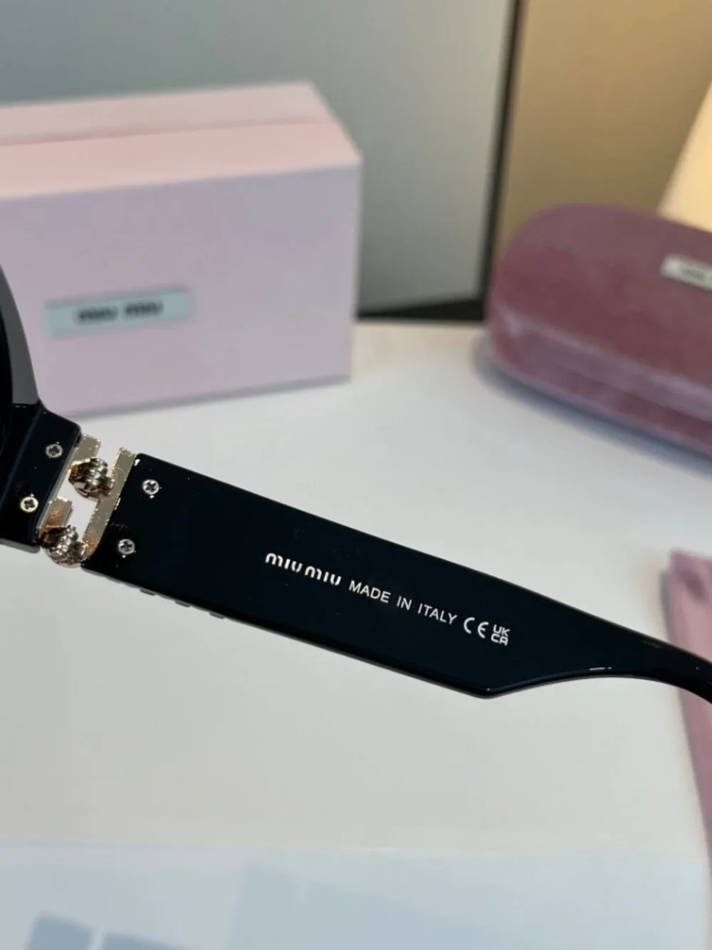 Miu Miu Black-Frame Cat-Eye Sunglasses